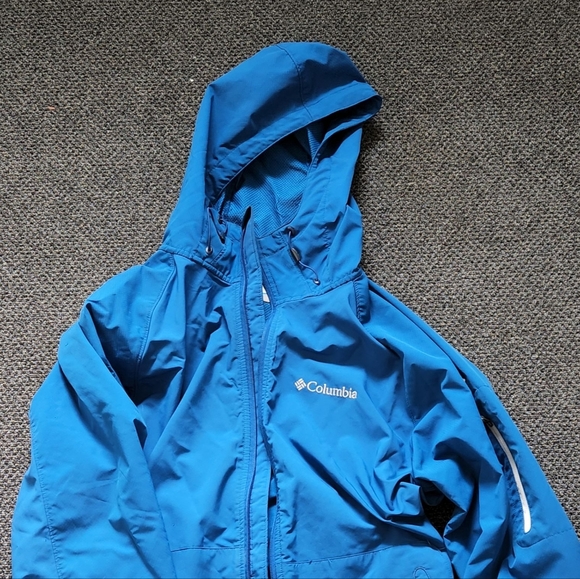 Unisex Blue Columbia Windbreaker Jacket - Picture 1 of 4